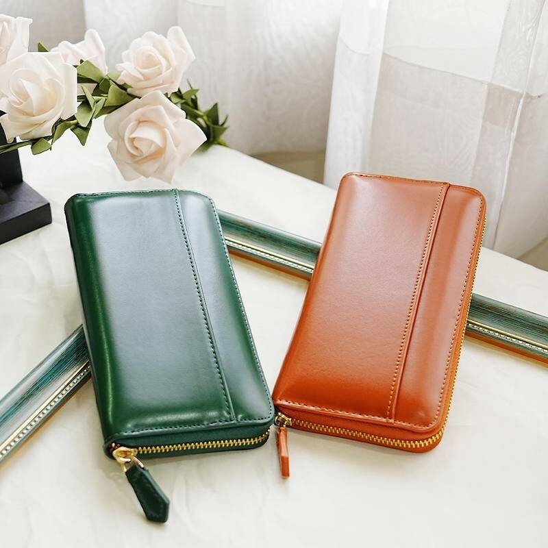 零錢包 長夾 手拿包 錢包 拉鍊長夾 皮夾 拉鍊零錢包 防盜刷錢包 卡夾零錢包 真皮包包 牛皮長夾 皮革錢包 110