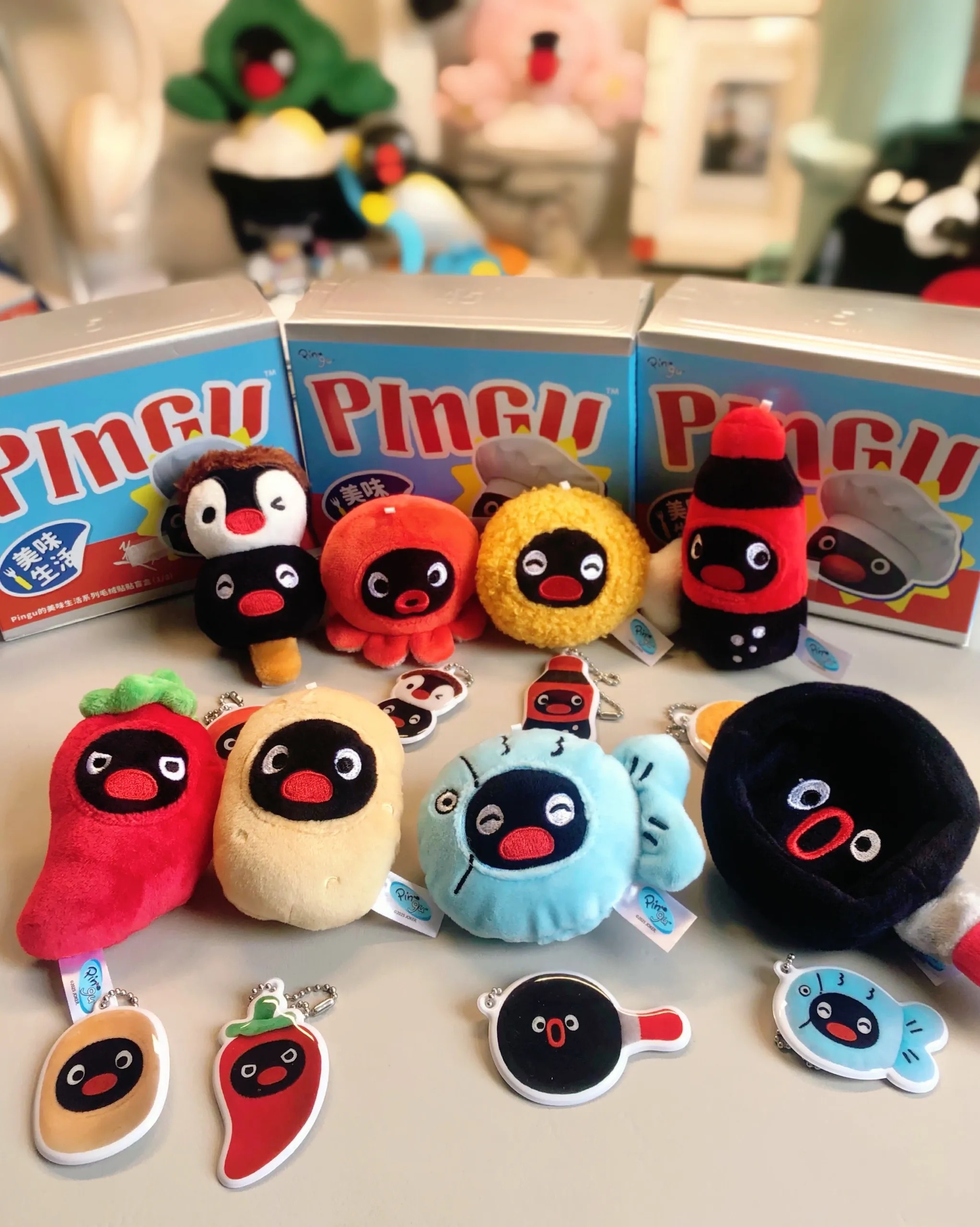 PINGU 企鵝家族 正版授權 美味生活 毛絨 冰箱貼 磁鐵 盲盒 / 預購