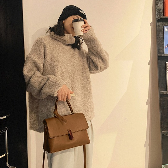 包包 手提包 小方包 復古女包 單肩包 質感包包 斜背包 大容量手提包 真皮斜背包 牛皮手提包 真皮兩用包 禮物 144