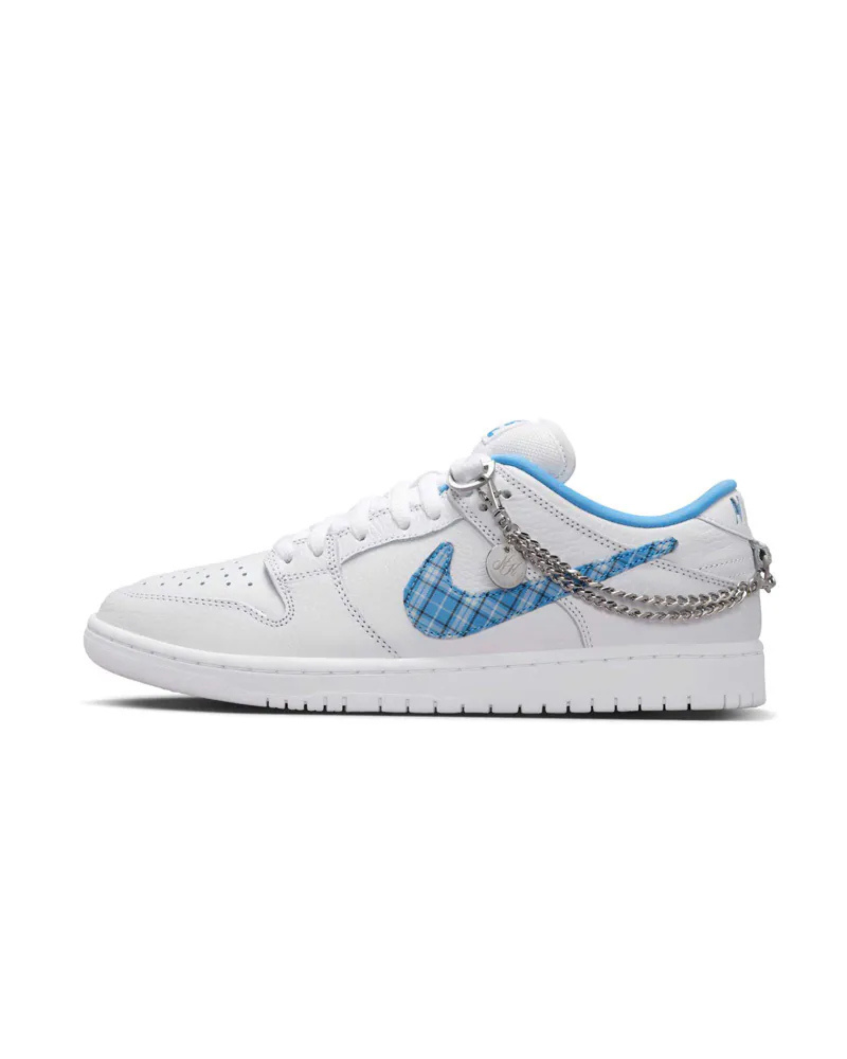 Nike x Nicole Hause SB Dunk Low Pro 聯名款 白 藍格紋 男鞋 FZ8802-100