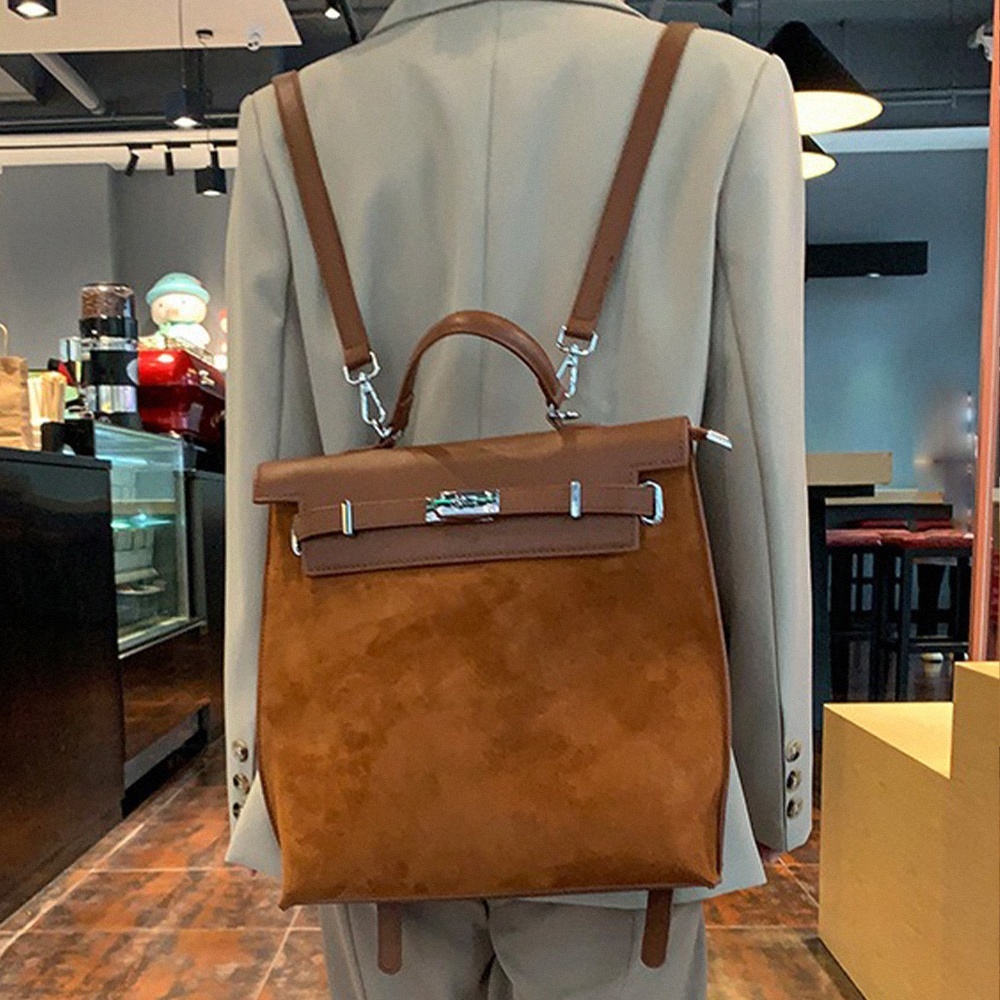 包包 後背包 手提包 真皮凱莉包 麂皮包 凱利後背包 牛皮包包 小眾包包 牛皮包包 復古包包 大容量托特包 禮物 132