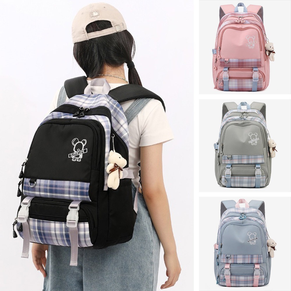 包包 後背包 尼龍後背包 學生書包 書包 可愛包包 格子包包 上課包包 大容量後背包 大學生包包 日系包包 禮物 627