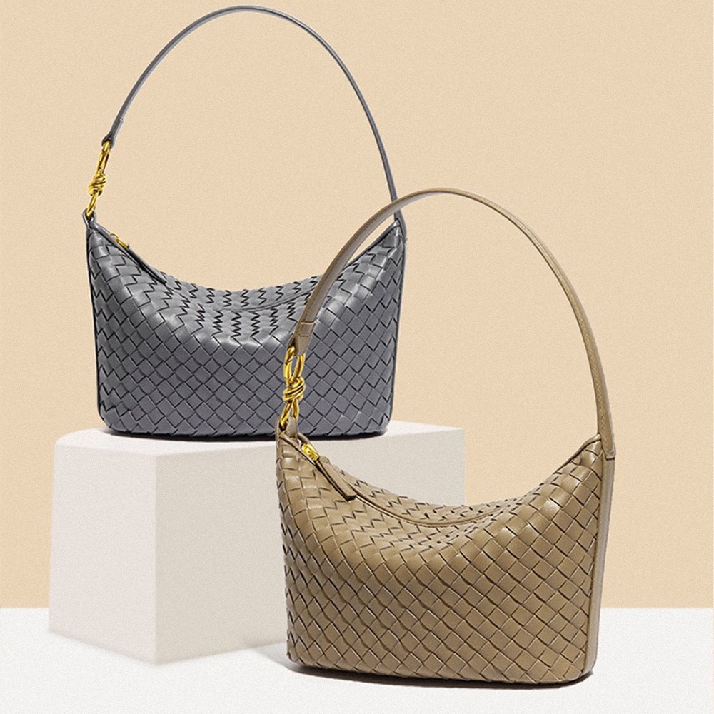 包包 肩背包 女生包包 側背包 編織包 日系包包 白色包包 小眾包包 通勤包 簡約手提包 飯盒包 腋下包 禮物 625