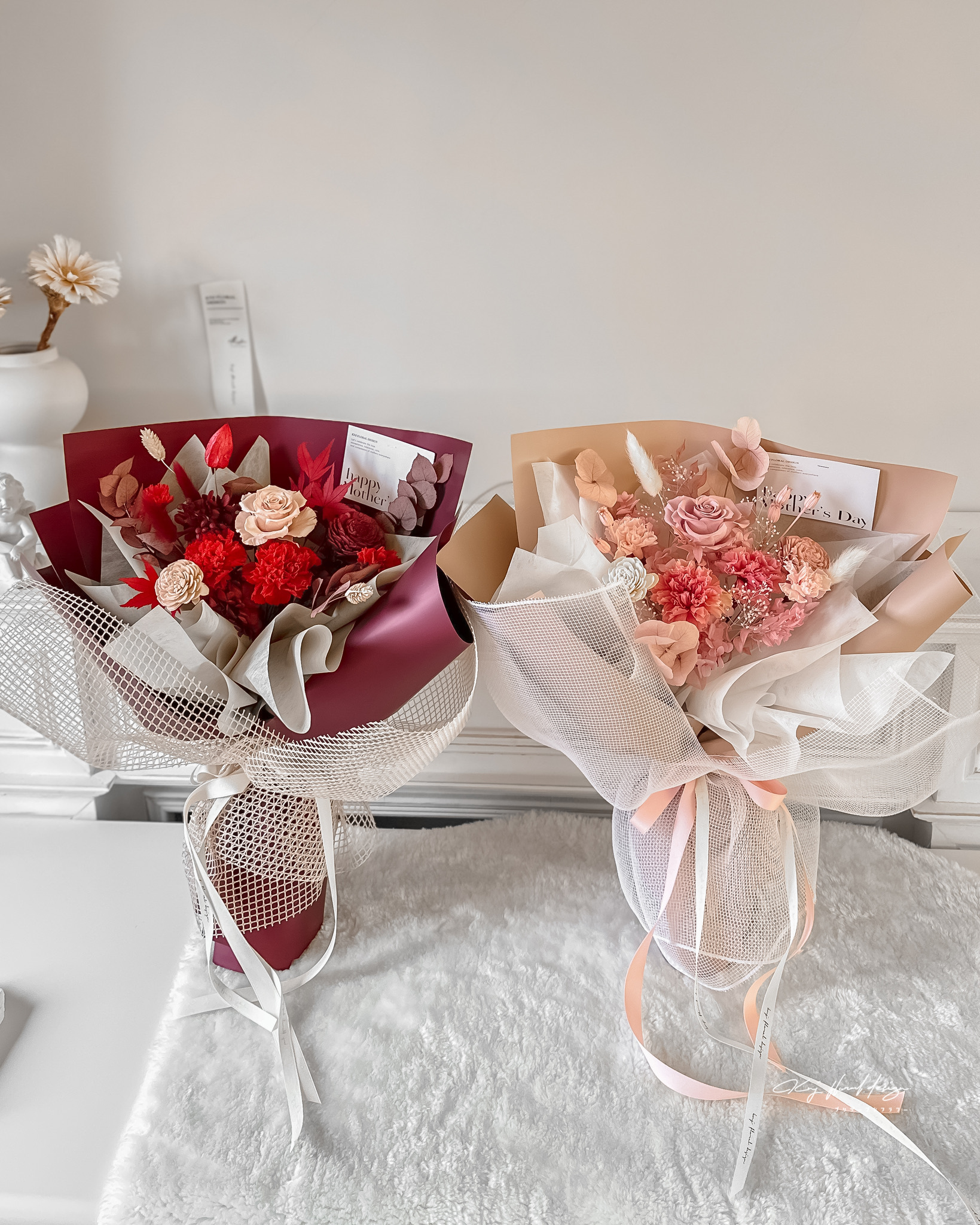 綻放系列永生康乃馨花束