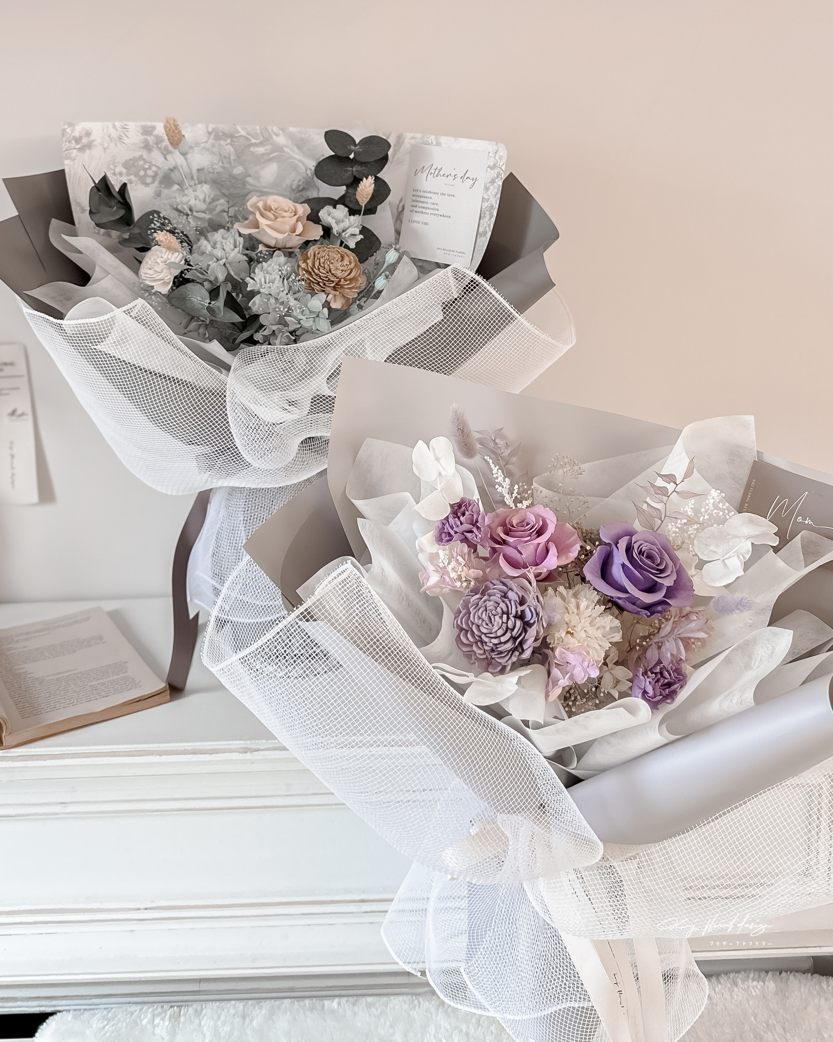 綻放系列永生康乃馨花束