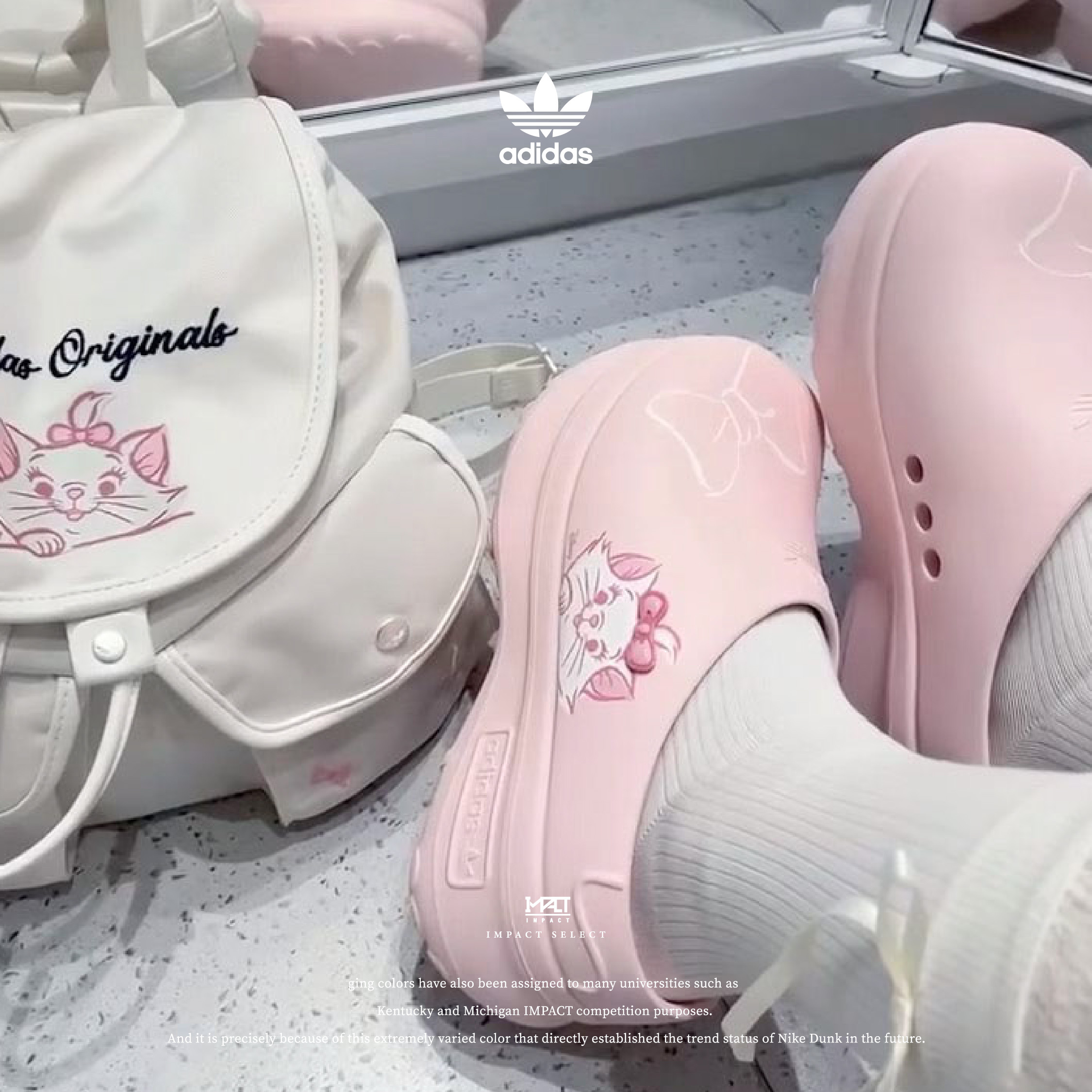 迪士尼《貓兒歷險記》X adidas originals 瑪麗貓 廚師鞋 寶寶藍 馬卡龍粉 JR4245