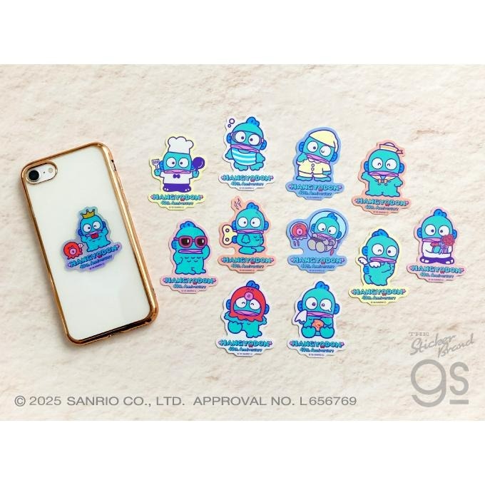 日本 Sanrio Hangyodon 水怪 40周年 多造型防水防曬貼紙 (S)