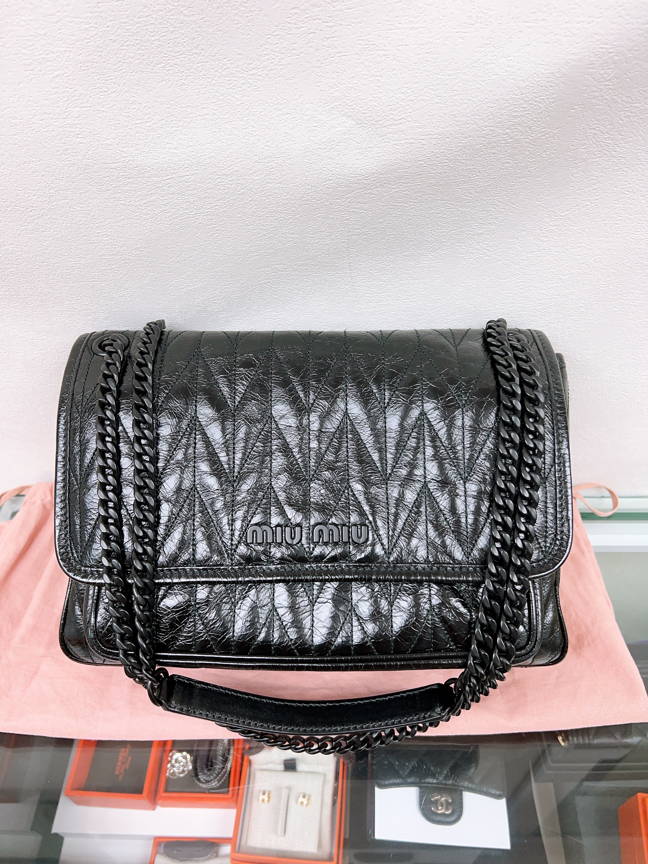 Miu Miu chain bag black