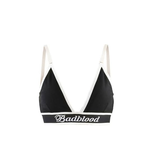 【現貨】Badblood 粗邊內衣 Organic Cotton Triangle Bralette - Black
