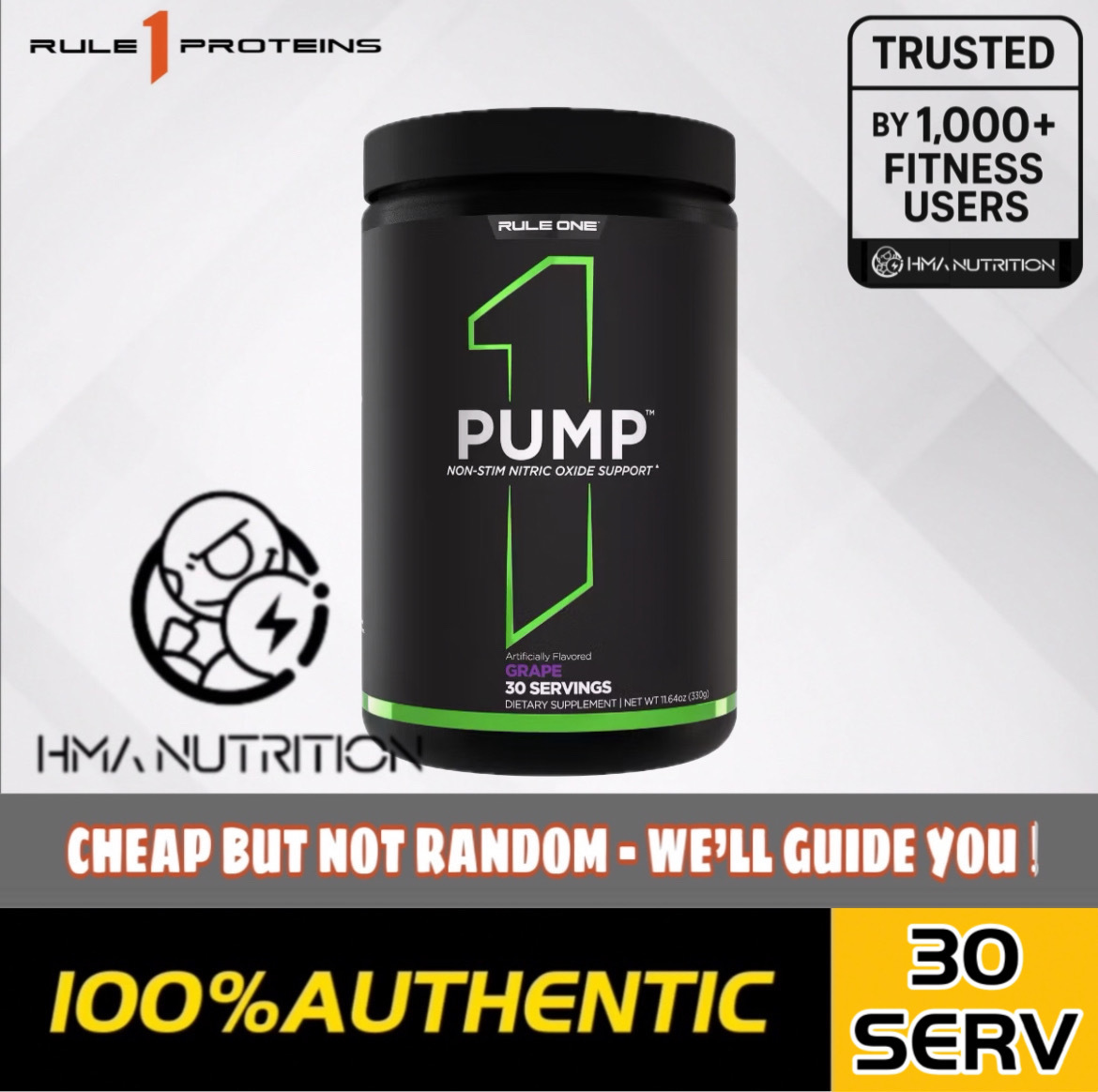 R1 Pump Nitric Oxide Support (30Servings)