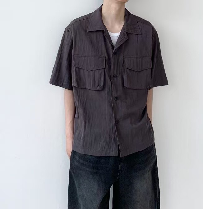 正韓➸涼感工裝口袋襯衫