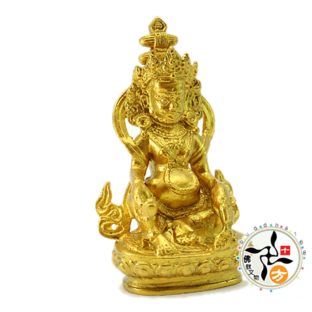 黃財神{金銅}高9公分【十方】129175