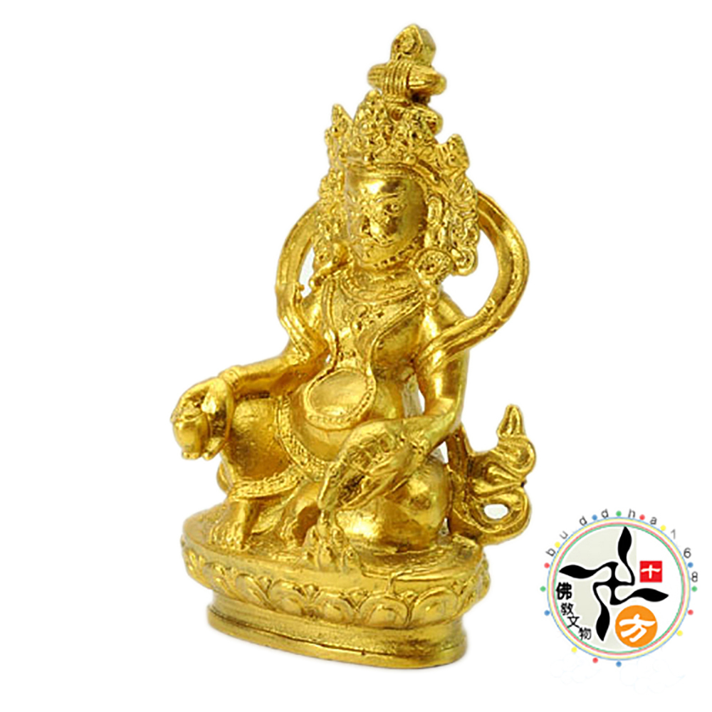 黃財神{金銅}高9公分【十方】129175