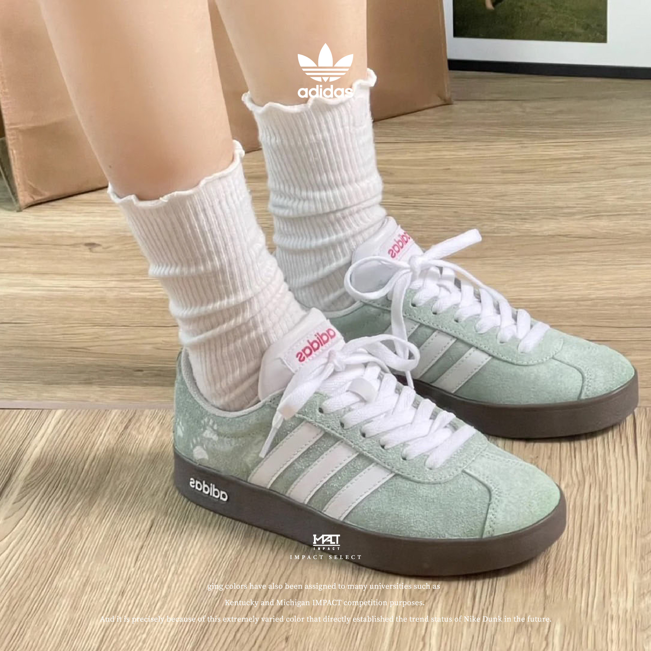 【訂製款】adidas neo VL Court 2.0 綠野仙蹤 貓貓蹤跡 薄荷綠