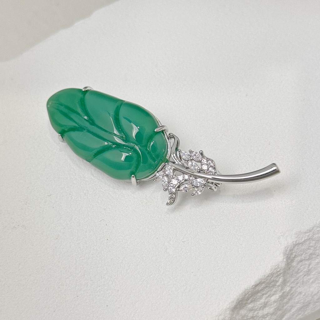 琉葉藏銀露胸針