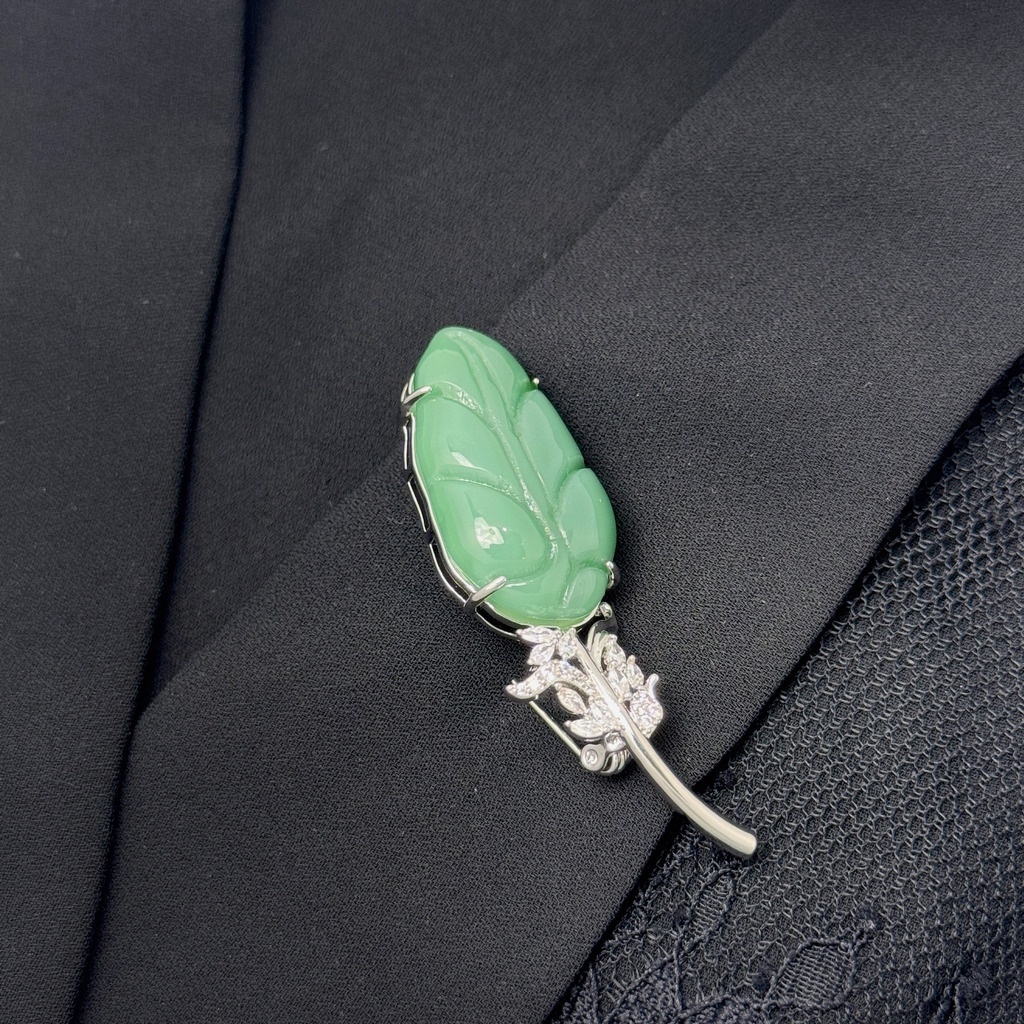 琉葉藏銀露胸針