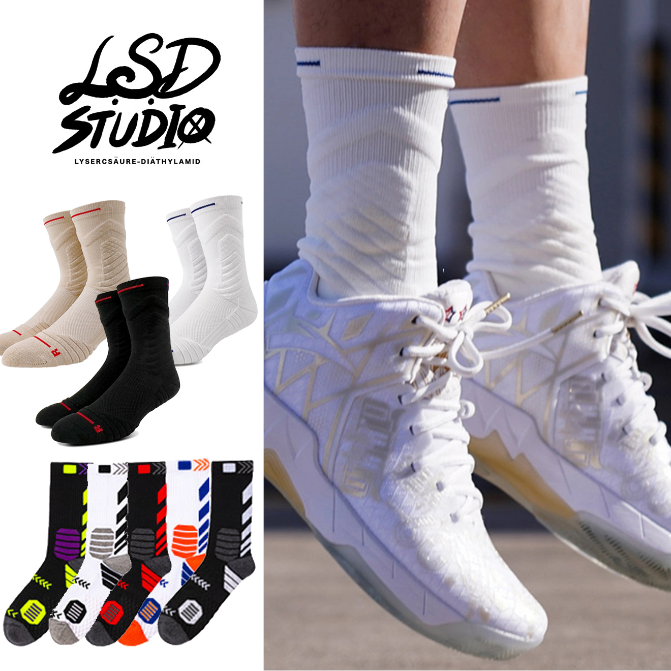 好穿厚實|極簡線條專業運動毛巾籃球襪【SCTC901】