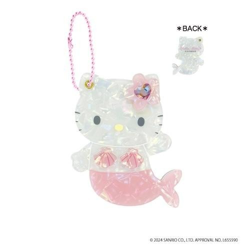 日本 Sanrio Hello Kitty 美人魚造型匙扣連鏡