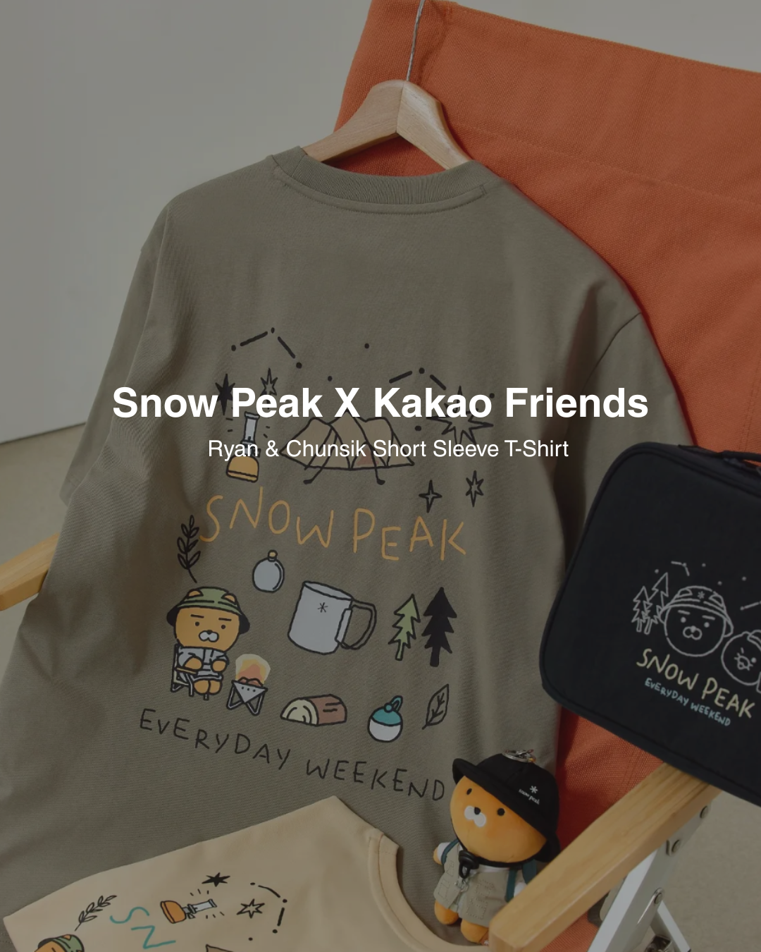 【預購】Snow Peak X Kakao Friends 聯名限定 Ryan & Chunsik Short Sleeve T-Shirt 短T