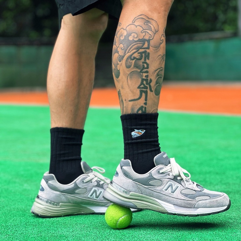 火箭|極簡X|吹泡泡男孩-刺繡中筒襪【SCCX221】