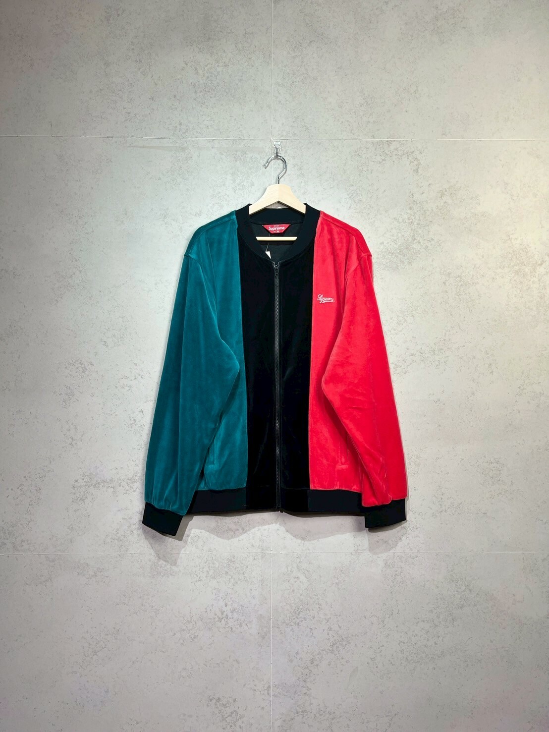 SUPREME Velour Zip Up jacket SIZE XL
