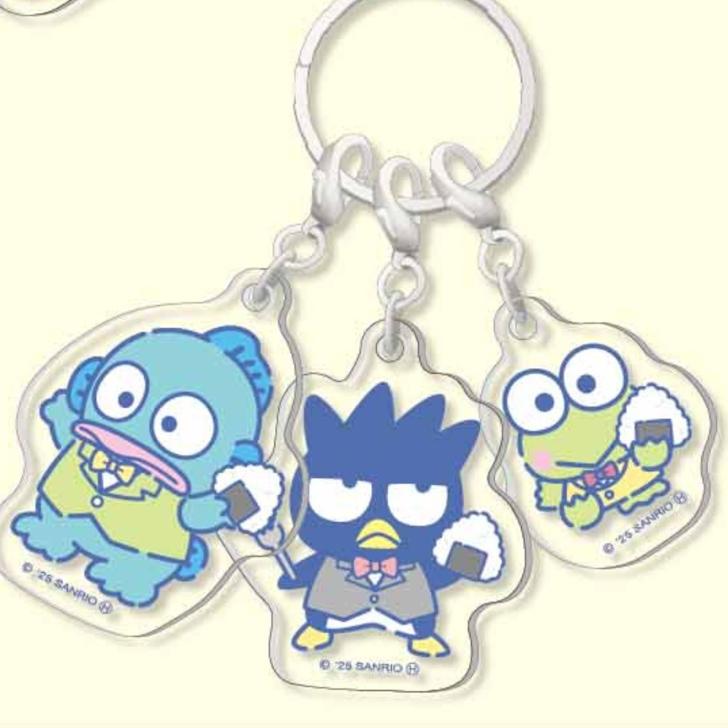 日本 Sanrio Hapidanbui 5周年 3件吊牌匙扣
