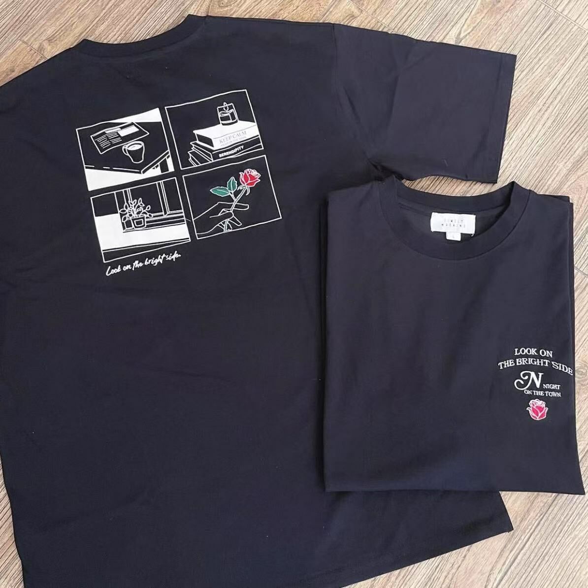 🇯🇵日本代購款 TIMELY WARNING ROSE BACK PRINT TEE