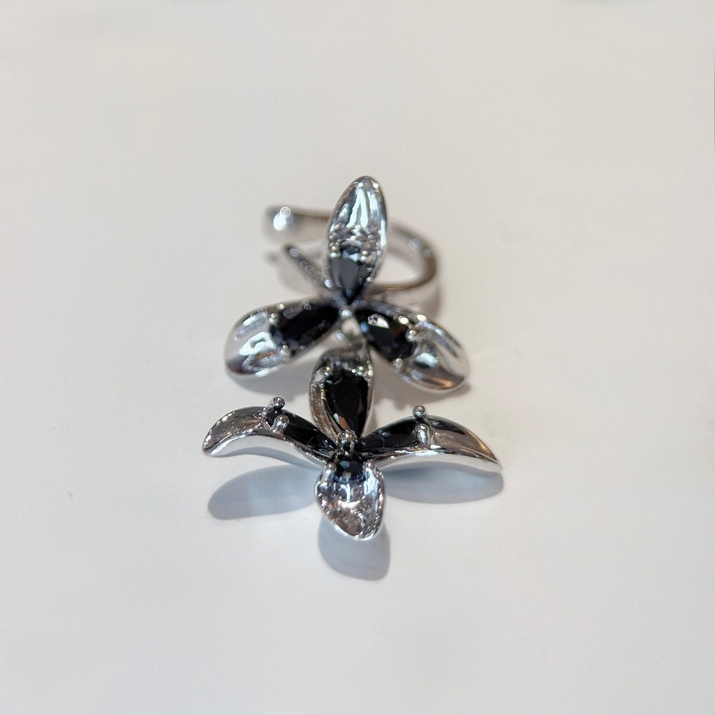 銀翼花影舞 耳骨夾