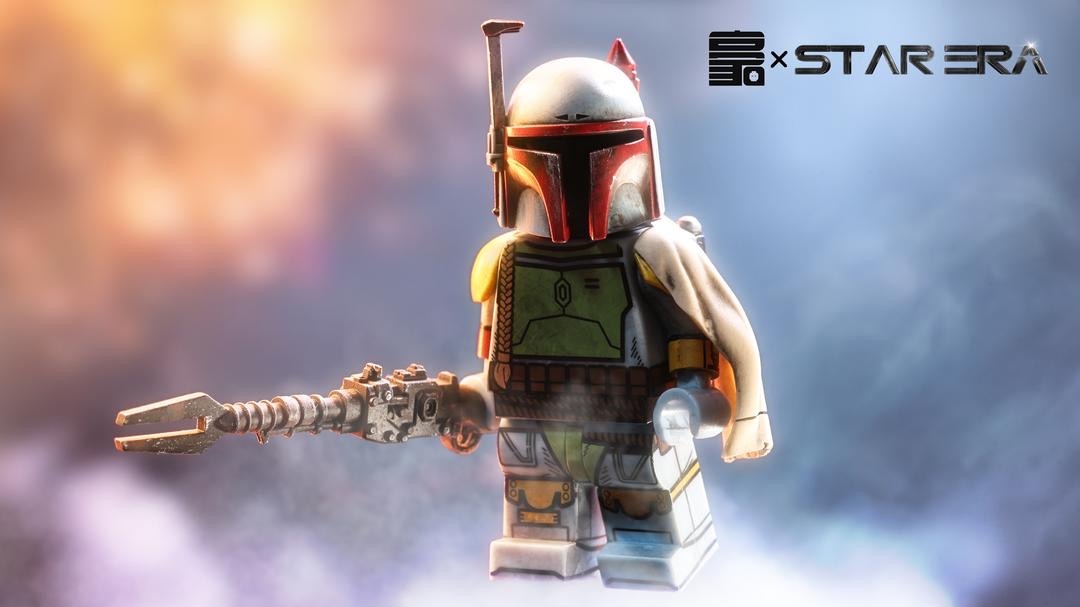 【Howe Brick 】波巴·費特 （戰損版藍色/綠色）