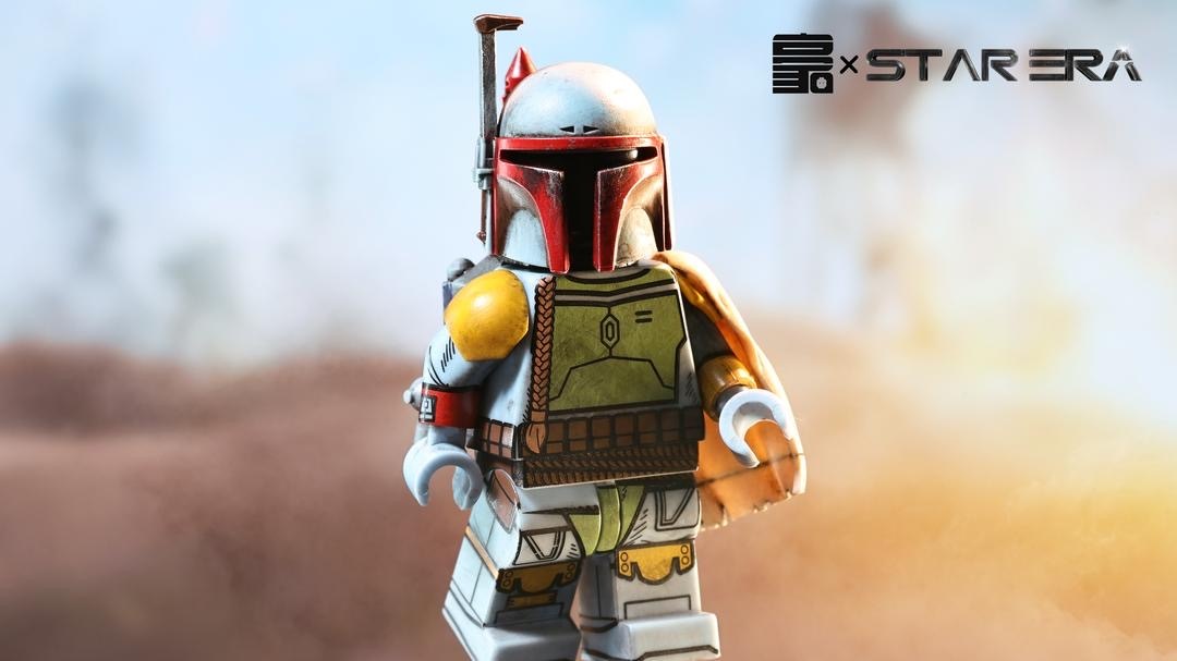 【Howe Brick 】波巴·費特 （戰損版藍色/綠色）