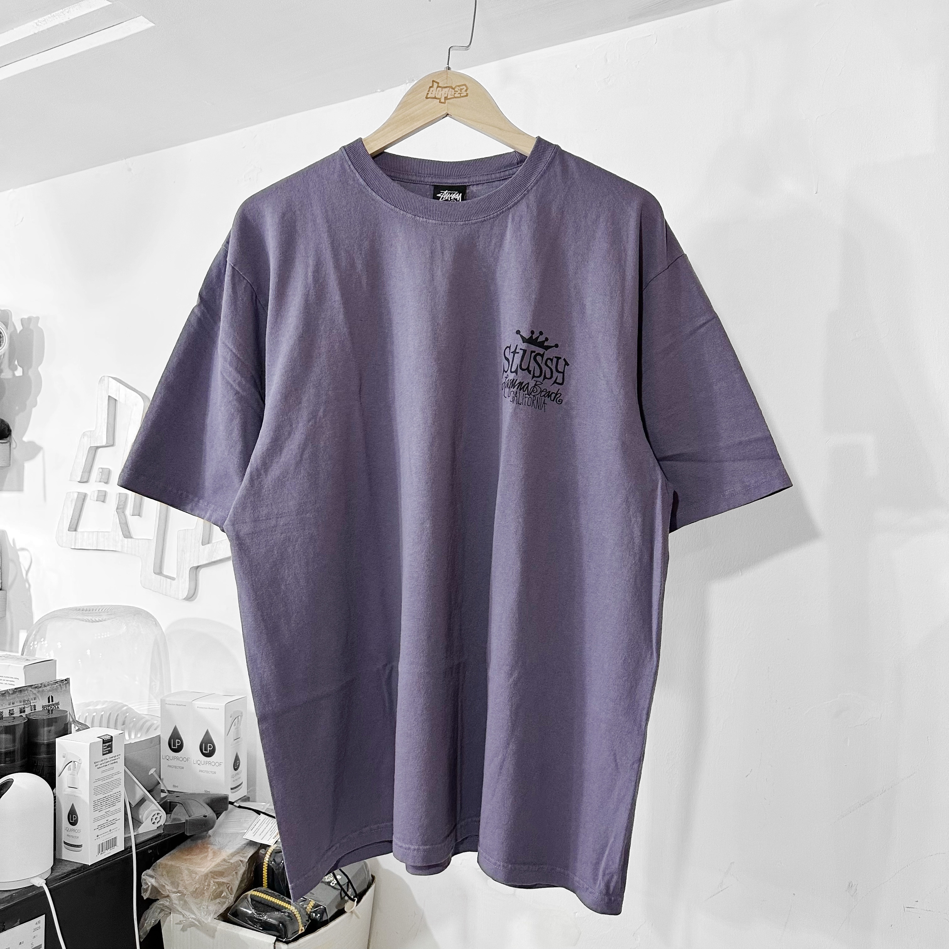 STÜSSY  Beach House Pigment Dyed T-Shirt (Grape)