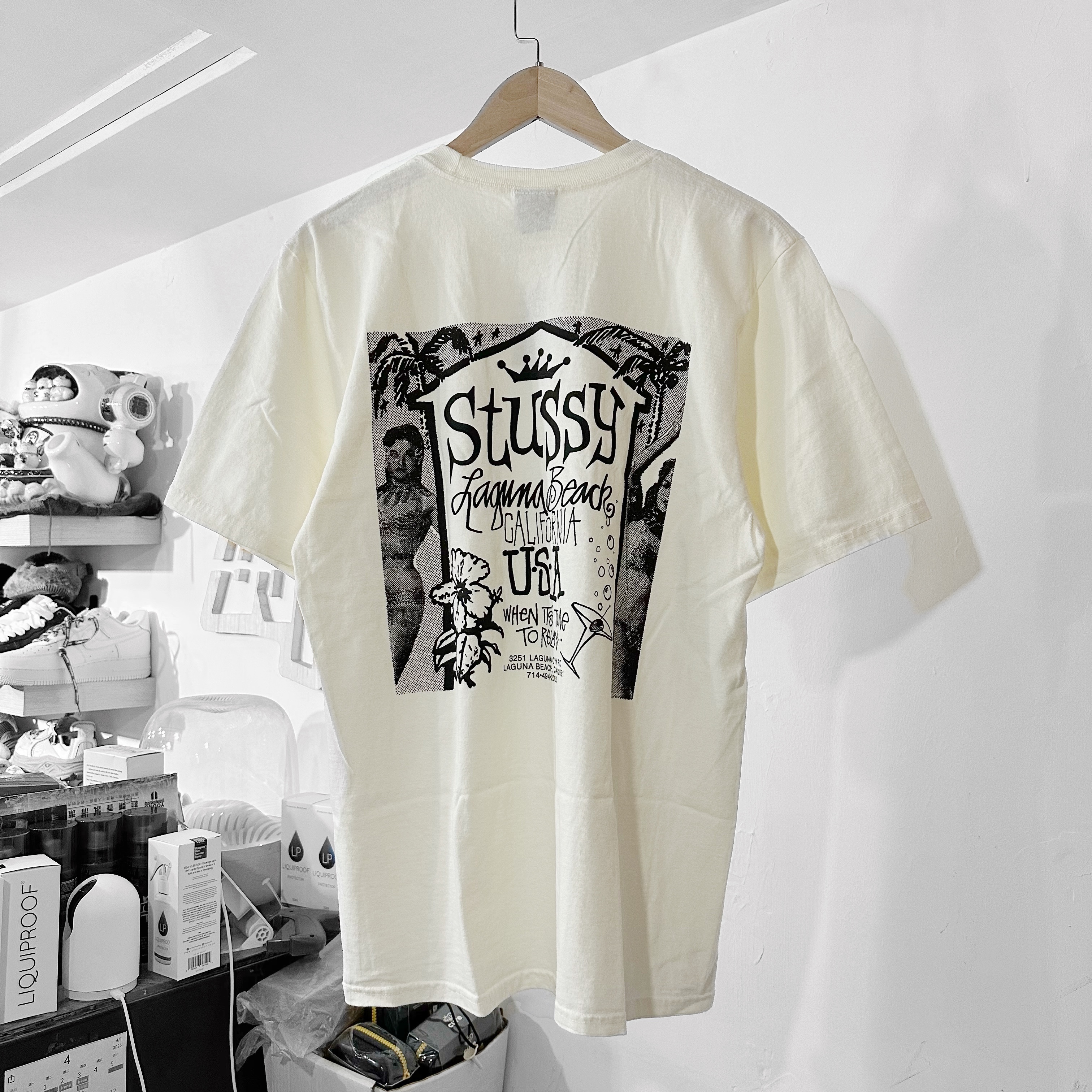 STÜSSY  Beach House Pigment Dyed T-Shirt (Natural)奶白色
