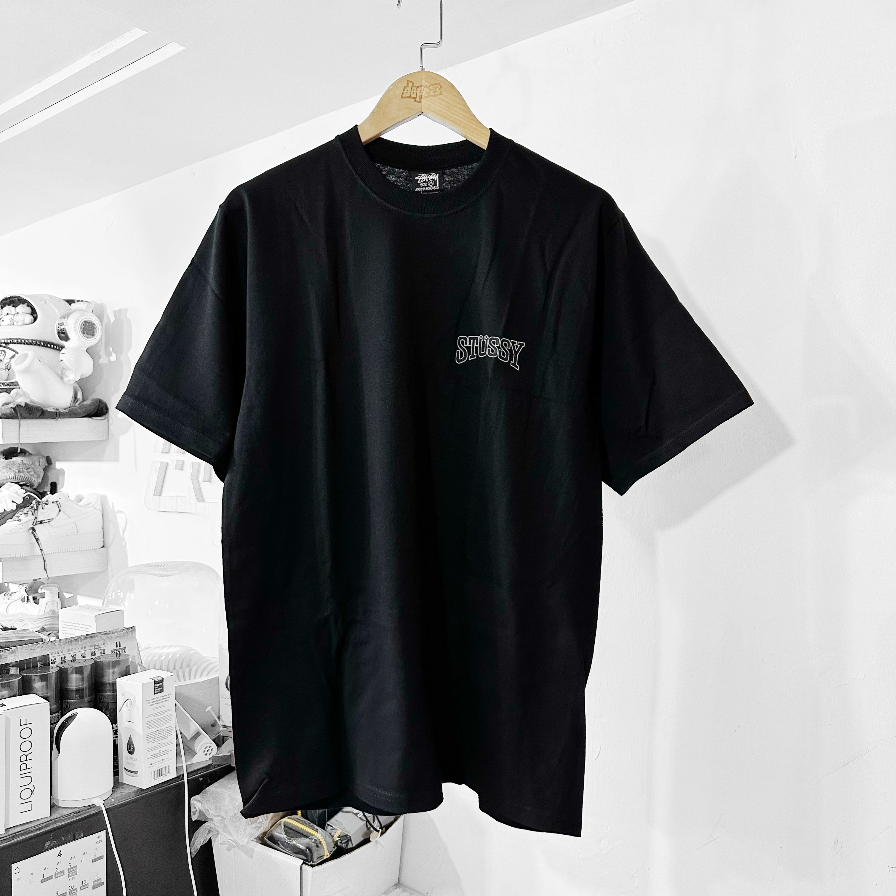 STUSSY TOUGH TREAD TEE BLACK