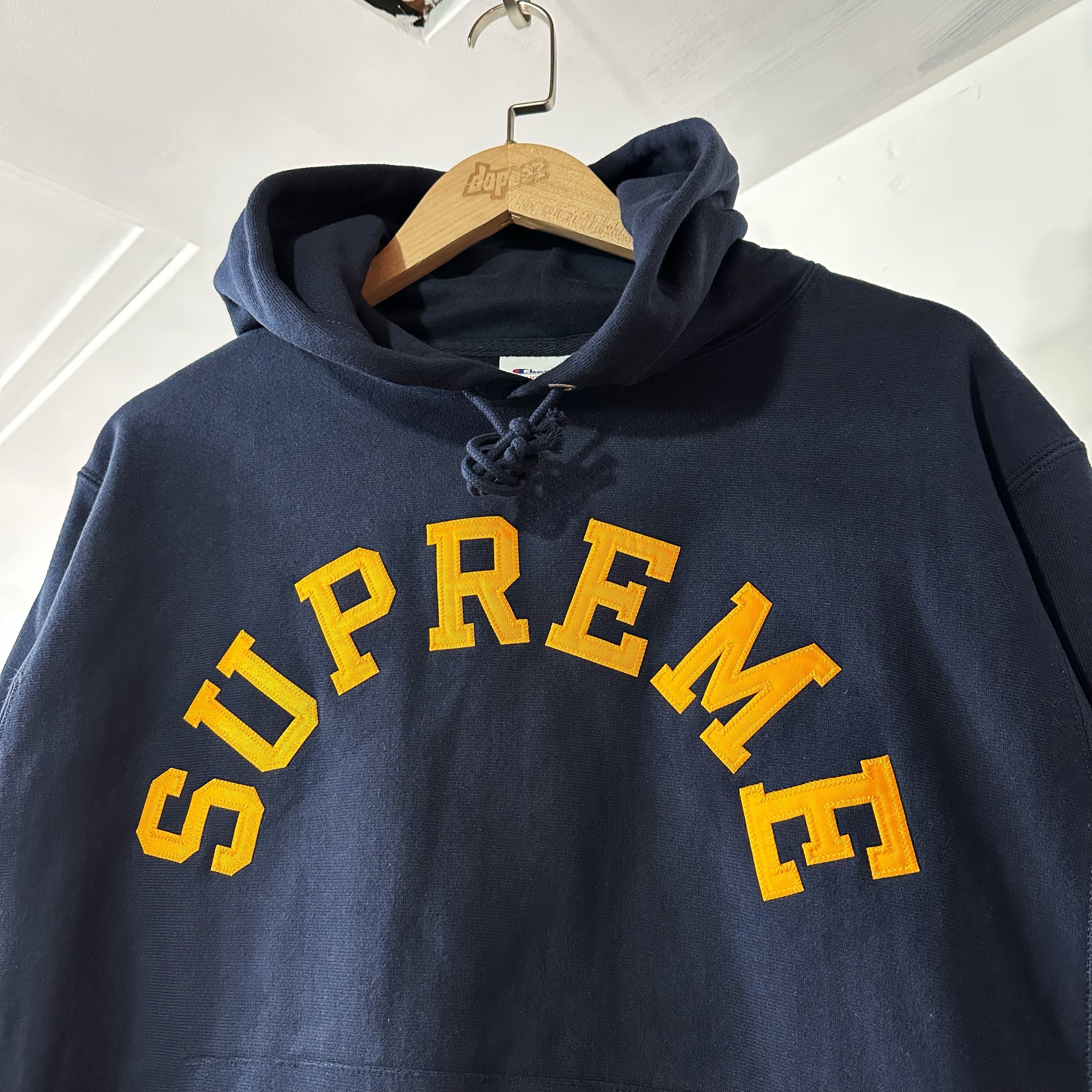 SUPREME SS25 CHAMPION® HOODED SWEATSHIRT NAVY
