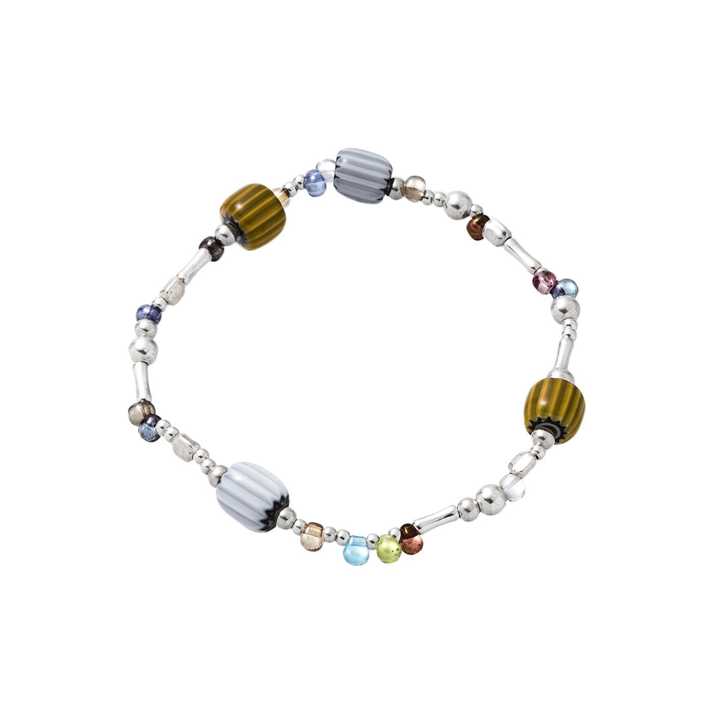 純銀,串珠,彈性手鍊,平價飾品