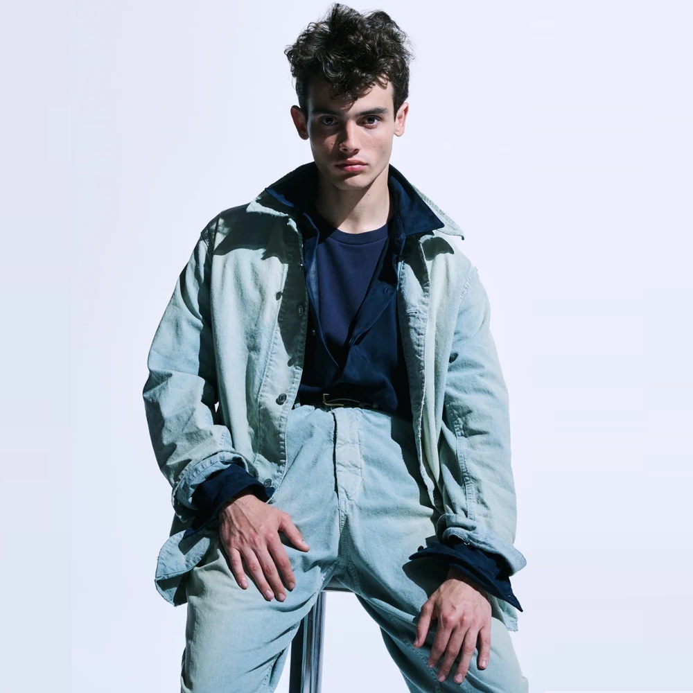 A.PRESSE 2025 INDIGO PIN CHECK COVERALL (25SAP-01-27H) - PRE ORDER ITEM (預訂中)