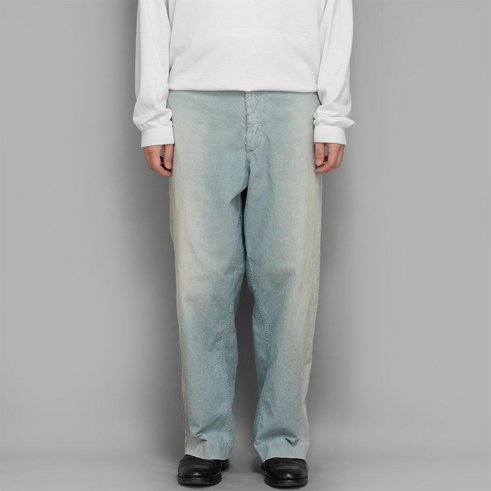 A.PRESSE 2025 S/S INDIGO PIN CHECK WORK PANTS (25SAP-04-09H) - PRE ORDER ITEM (預訂中)