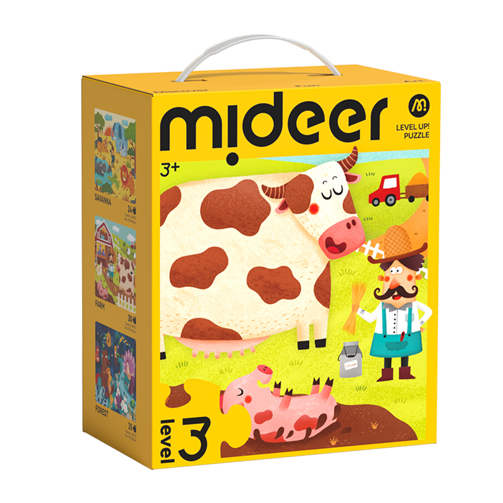 【Mideer】進階式拼圖-動物(LEVEL3)