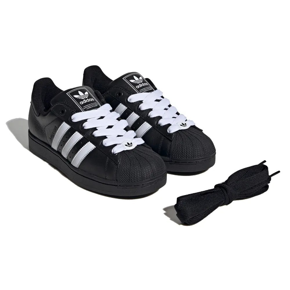 Adidas Superstar 2.0 黑底白線 黑標