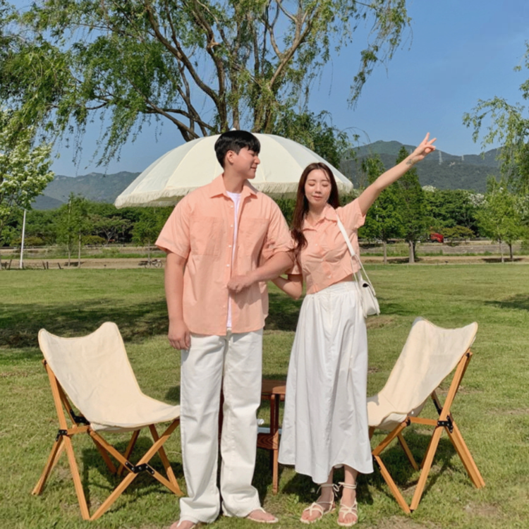 雙口袋襯衫情侶裝（基本款/短款）