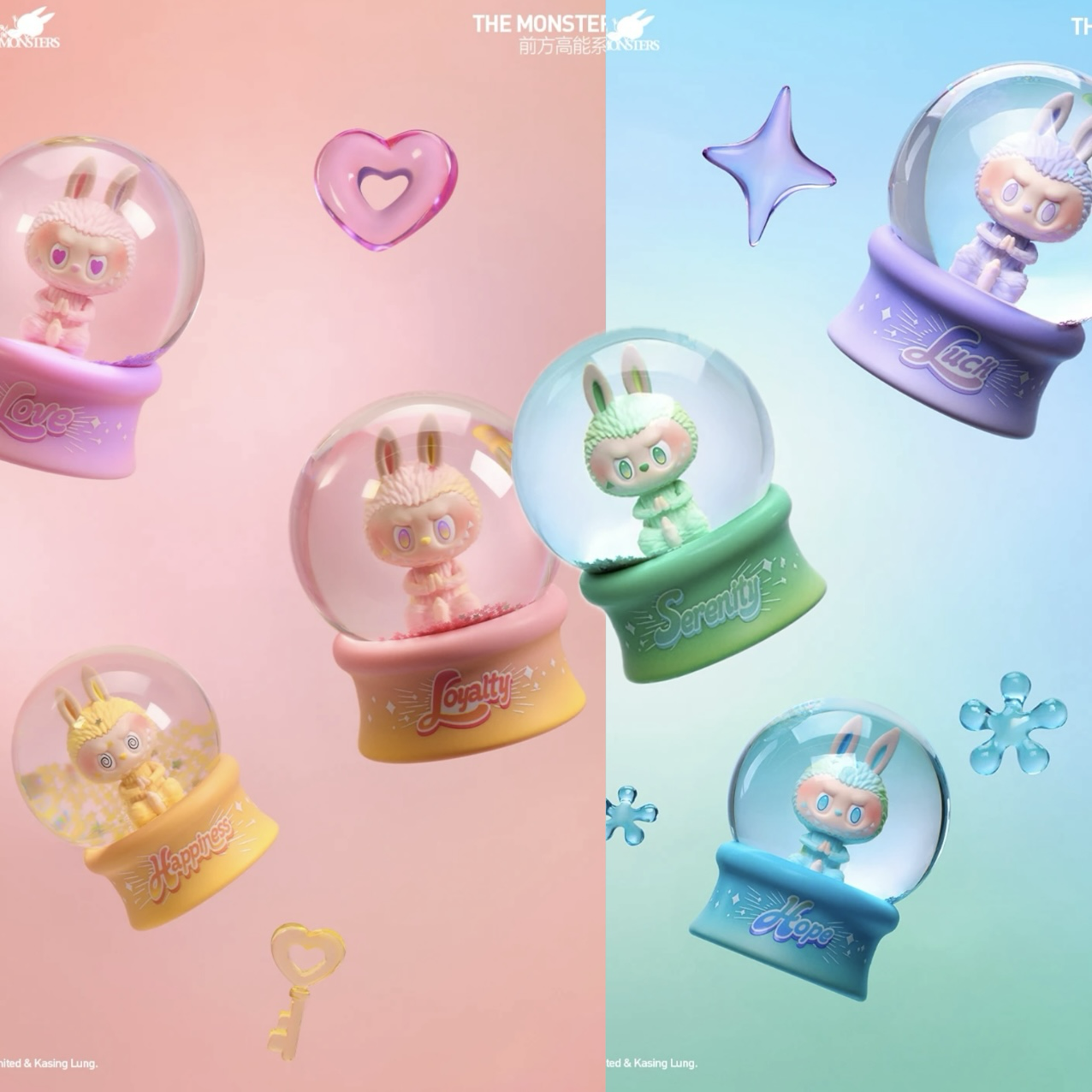 POP MART 泡泡瑪特 POPMART LABUBU THE MONSTER 三代 前方高能 水晶球系列 拉布布 公仔 盲盒 ㄧ番賞