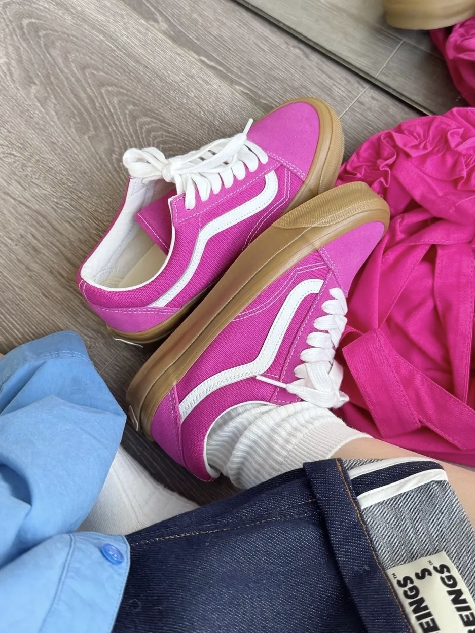 VANS PREMIUM LX OLD SKOOL 多巴胺色系 莓果粉 粉紫 白色 焦糖底 復古 高階系列 男女鞋 VN000D56YLZ1 / 調貨