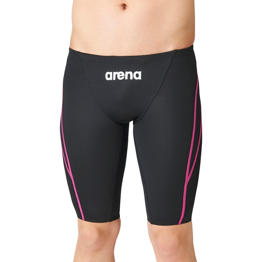中童競賽及膝泳褲 AQUA ADVANCED FINA認證 - 黑/粉紅