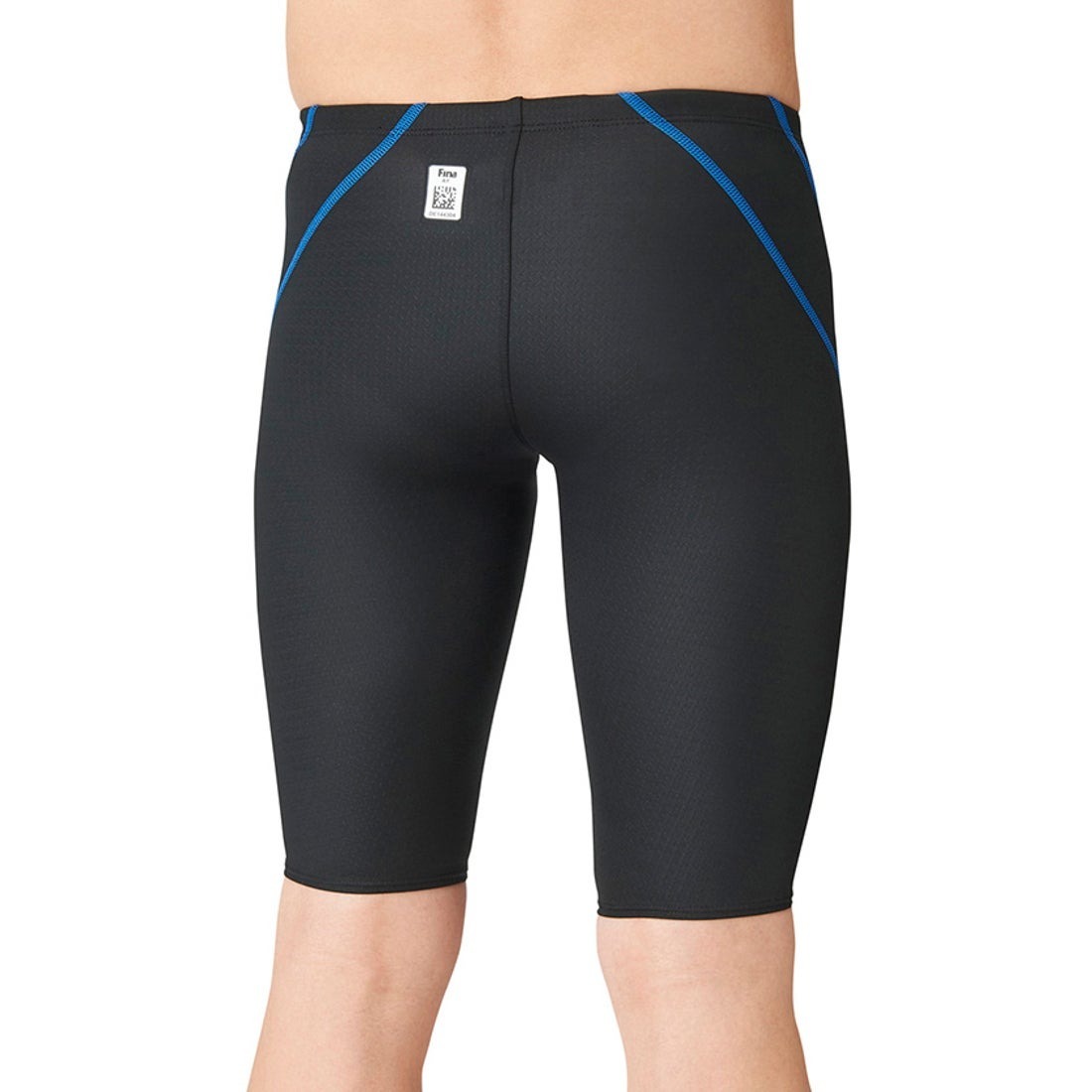 中童競賽及膝泳褲 AQUA ADVANCED FINA認證 - 黑/藍