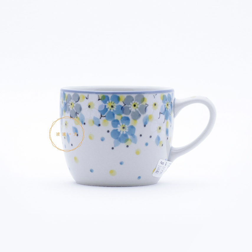 馬克杯-170ml-高6.5-鄉村風 小藍花-黃白