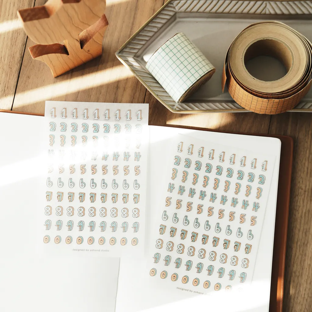 YO HAND STUDIO PRINT ON STICKER NUMBER