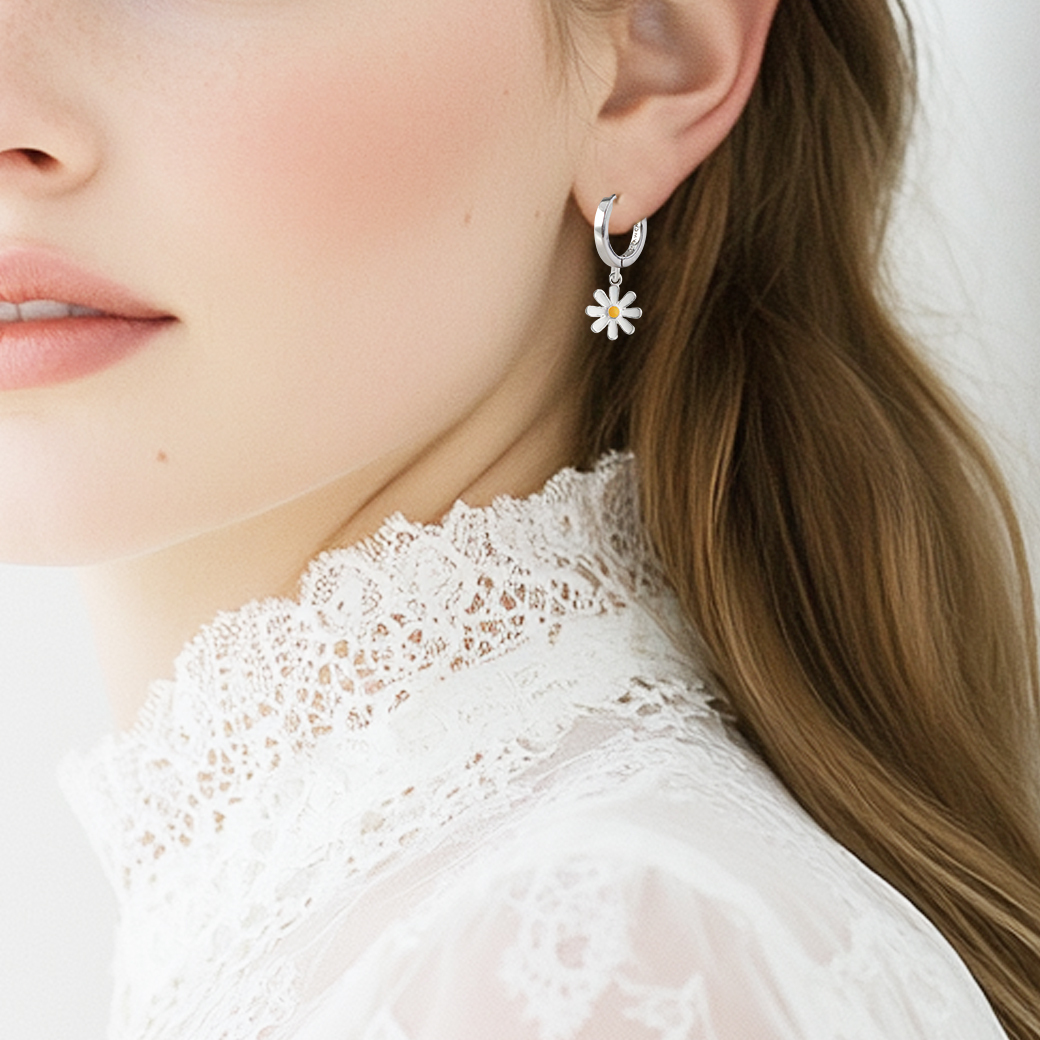 雛菊．吊飾耳環