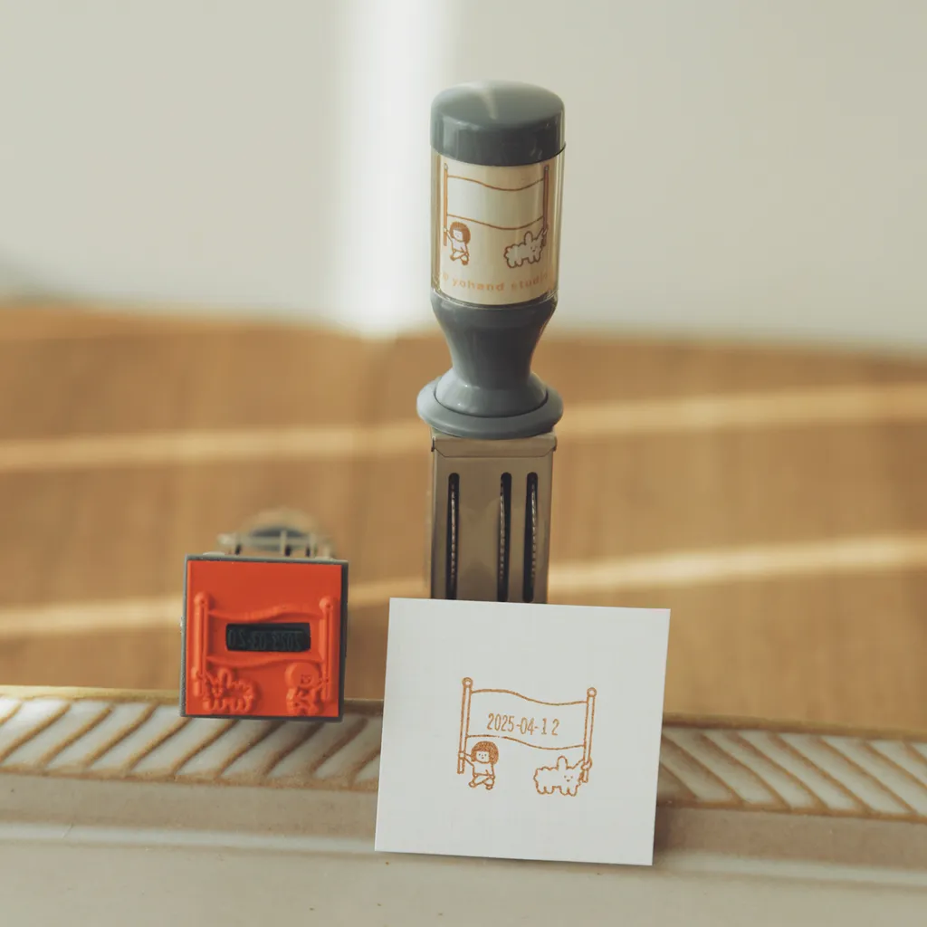 可調式日期印章  小  旗子｜右手超人 台灣
