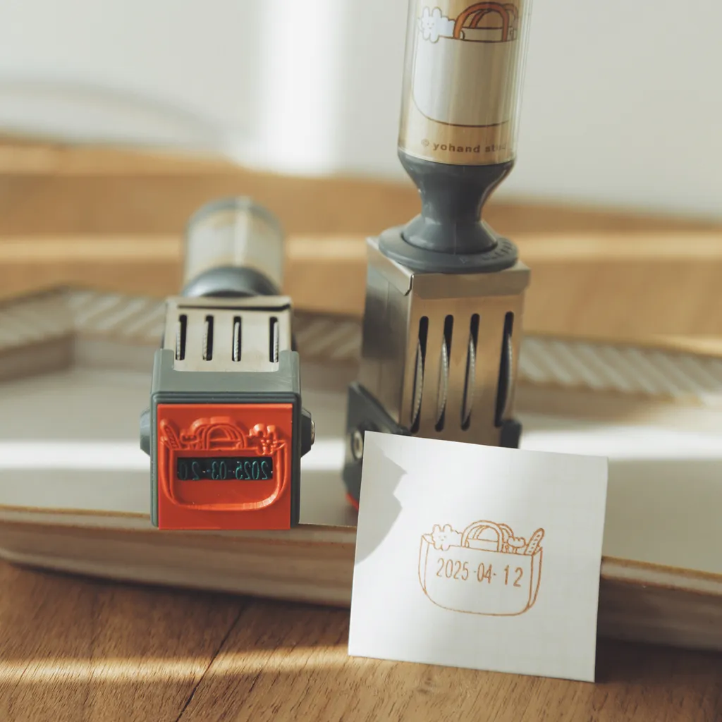 可調式日期印章  大  購物籃｜右手超人 台灣