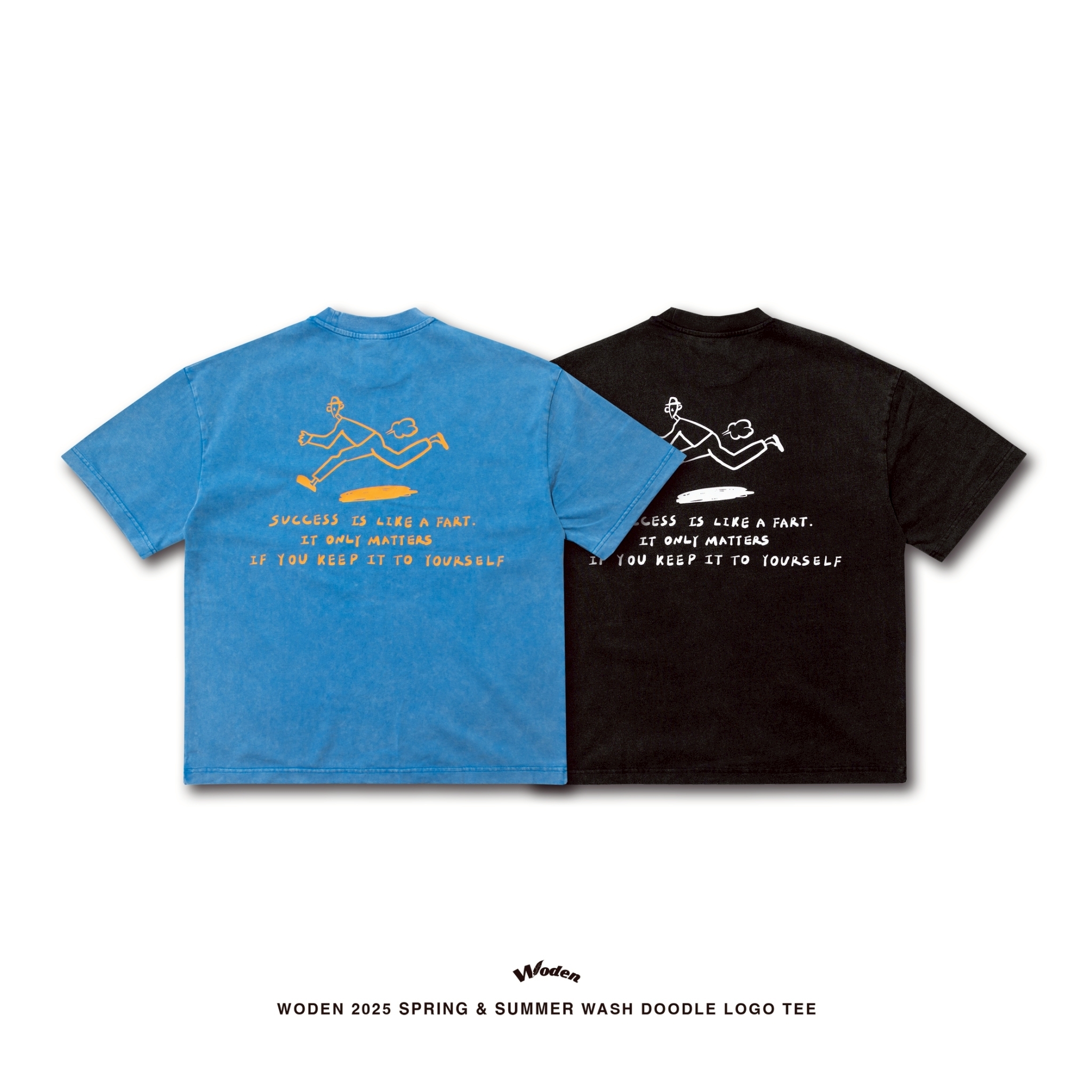 WODEN 2025 Spring & Summer 025 Wash Doodle LOGO Tee